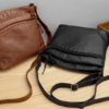 Vegan Leather Retro Crossbody Bucket Bag 4