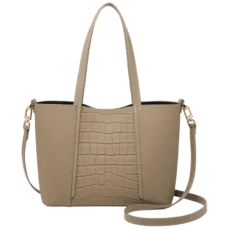 Genuine Leather Chic Croc-Embossed Tote 5