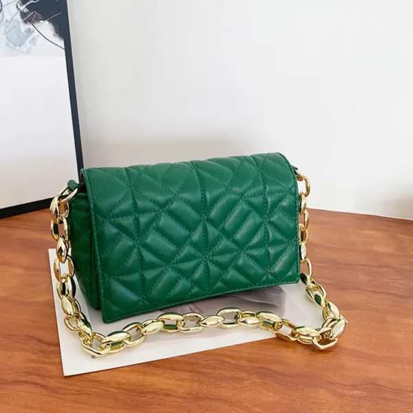 Vegan Leather Puffy Quilted Flap Bag 8