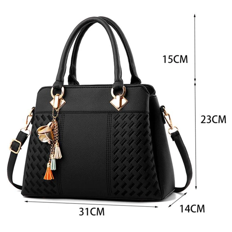Vegan Leather arm Adorned Top-Handle Bag 6
