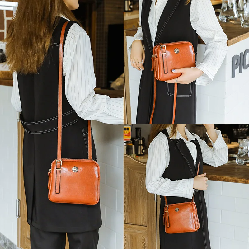 Vegan Leather Classic Square Sling Bag 3