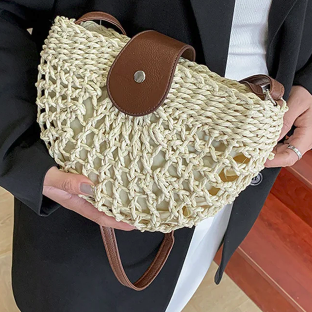 Straw Weave Eco-Chic Sling Bag 3