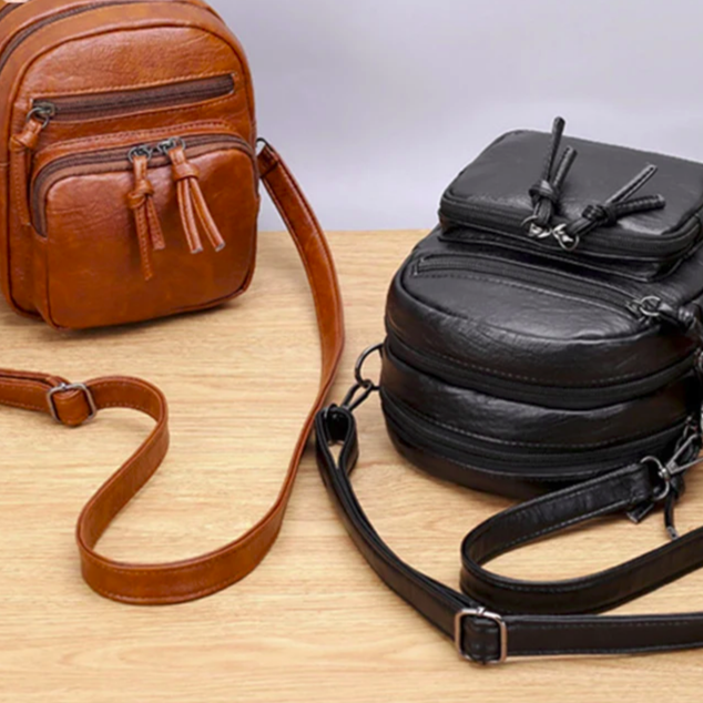 Vegan Leather Compact Classic Sling Bag 6