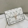 Vegan Leather Geometric Pattern Flap Bag 3