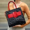 Genuine Leather Alphabet Aura Tote 1
