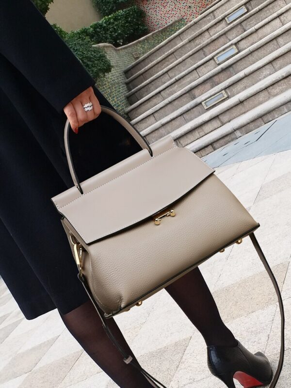 Leather Tote Bag with Crossbody Strap 2