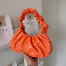Crimped Vegan Leather Cloud Shoulder Bag 3