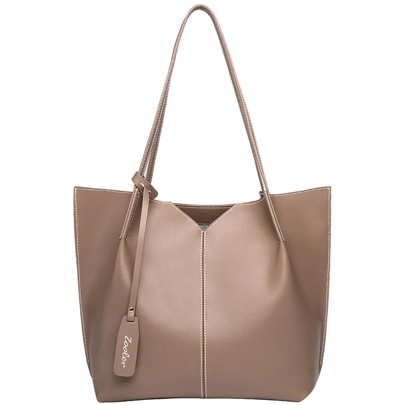 Genuine Leather Simplicity Slouch Tote 3