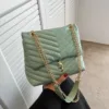 Vegan Leather Glam Quilted Chain Flap Bag 3