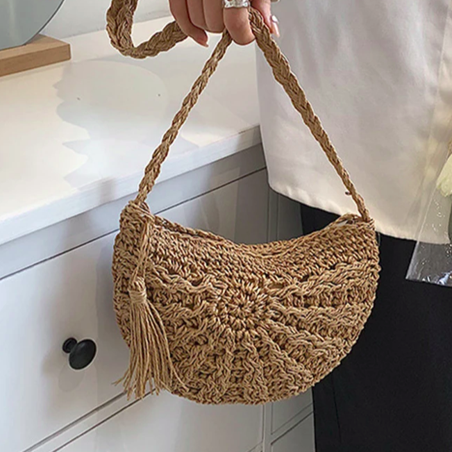 Straw Summer Breezy Sling Bag 4