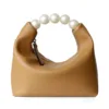 Genuine Leather Pearl Strap Hobo 5