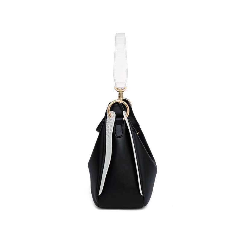 Genuine Leather Two-Shade Hobo 5