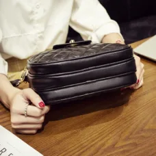 Vegan Leather Three Compartment Saddle Bag 3