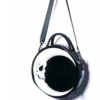 Hard Vegan Leather Zip-Top Dark Moon Skull Bag