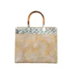 Genuine Leather Marble & Gator-Effect Tote 4