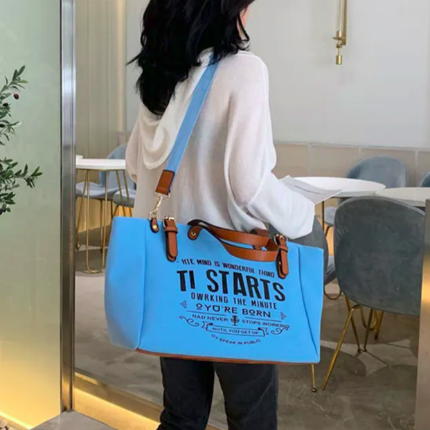 Canvas Scramble of Words Tote 2