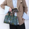 Genuine Leather Classic Bloom Flap Bag 3