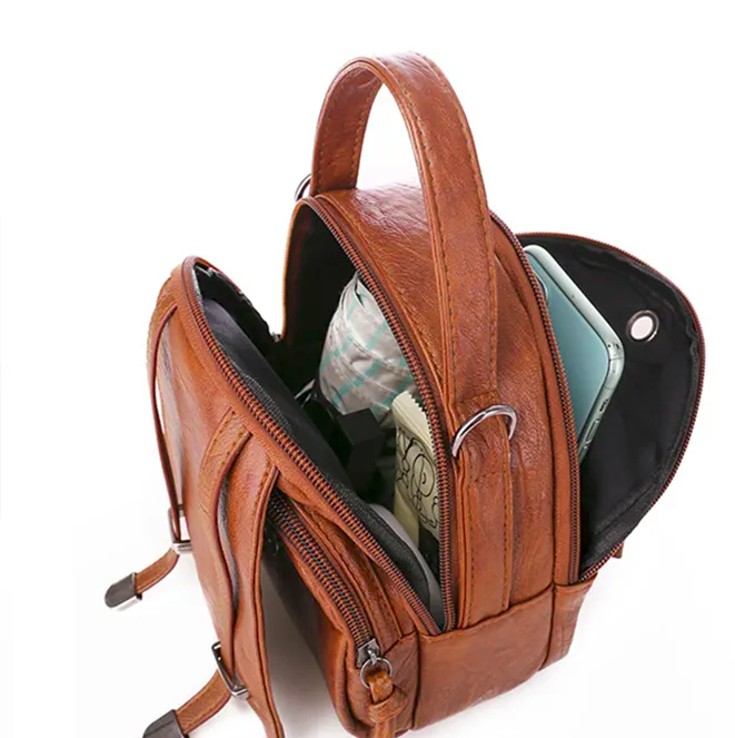 Vegan Leather Vintage Style Top-Handle Bag 4