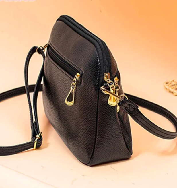 Vegan Leather Blossom Detail Sling Handbag 5
