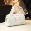 Genuine Leather Flower Lace Top Handle Bag 3