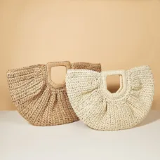 Straw Country Curve Bucket Bag 3