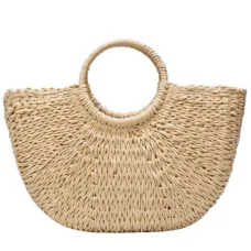 Straw Beachside Breeze Bucket Bag 26