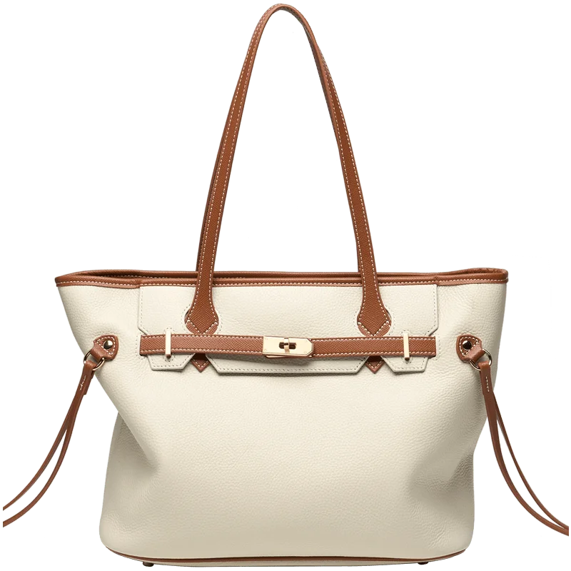 Genuine Leather Detail Delight Carryall Tote 3
