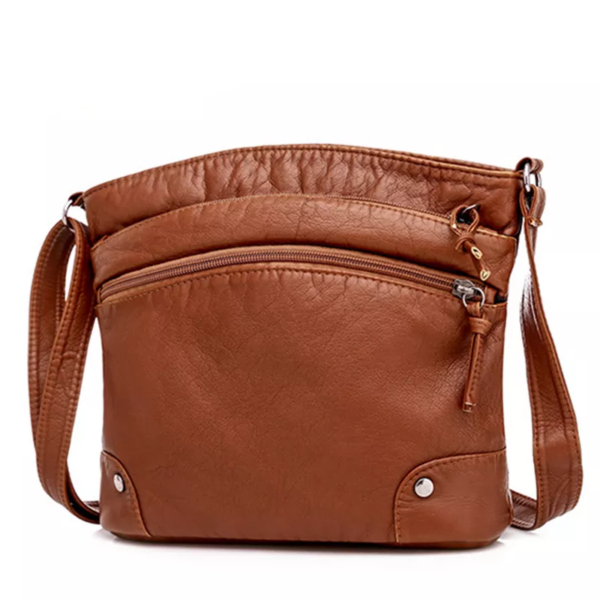 Vegan Leather Retro Crossbody Bucket Bag