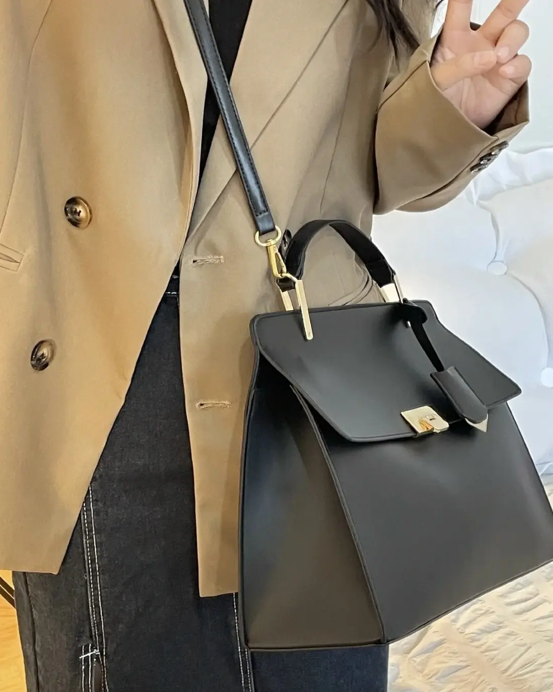 Slimline Office Designer Tote Bag with Shoulder Strap 6