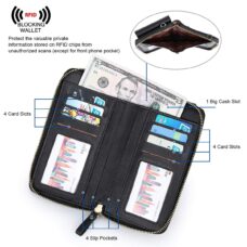 Vegan Leather RFID Blocking Crossbody Cell Phone Pouch & Wallet 5