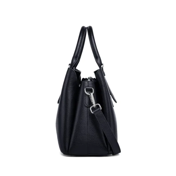 Genuine Leather Streamlined City Tote 5