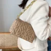 Vegan Leather Puffy Quilted Flap Bag 5