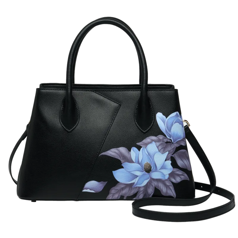 Genuine Leather Floral Blossom Tote 1