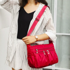 Nylon Multi-Zipper Pocket Sling Bag 2