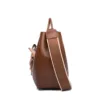 Genuine Leather Ribbon Top-Handle Tote 4