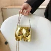 Gold & Silver Acrylic Butt-Shaped Evening Shoulder Bag 5