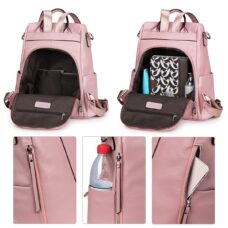 Genuine Soft Leather Antitheft Backpack 4