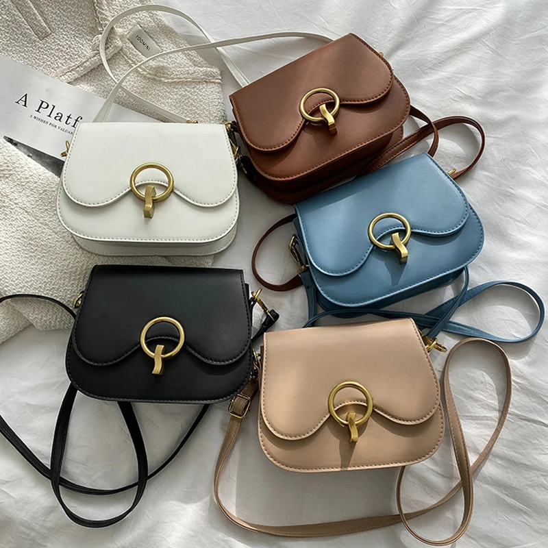 Vegan Leather Classic Flap Front Saddle Bag 6