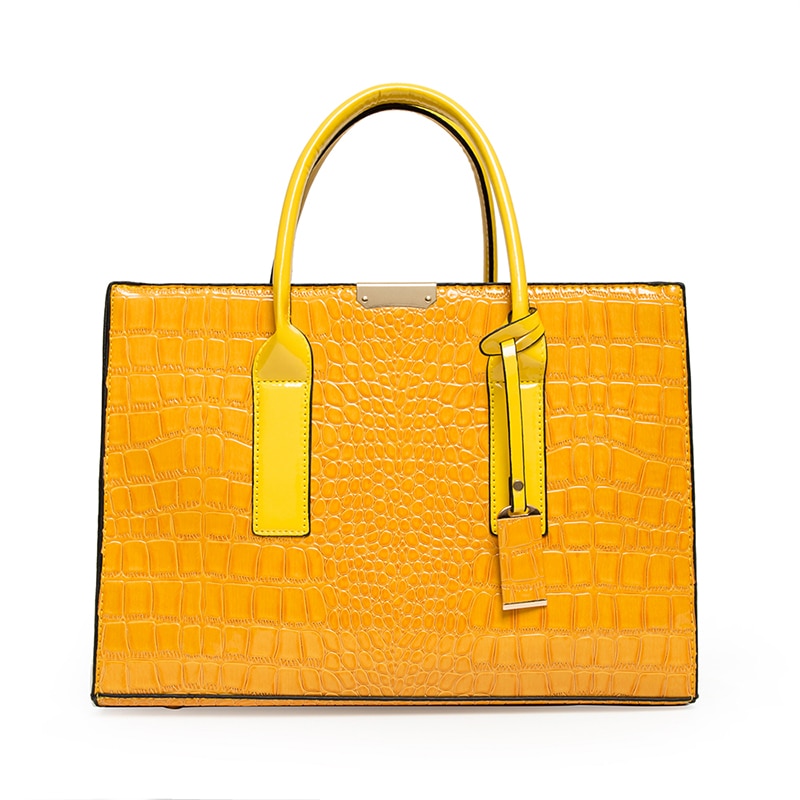 KoKo Royale • Crocodile Pattern PU Leather Lady’s Crossbody Tote Bag