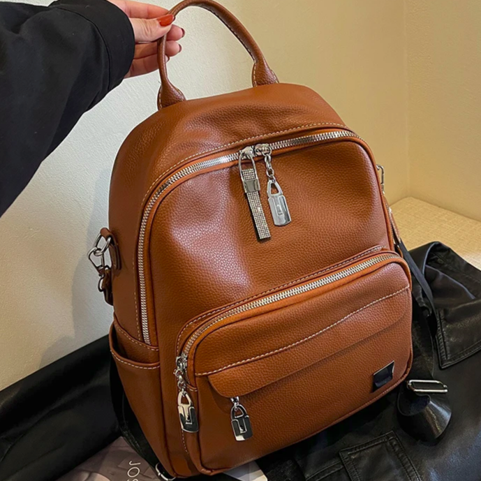 Vegan Leather Travel Backpack 1