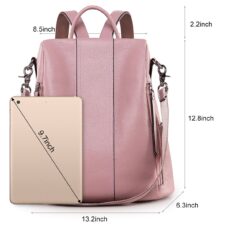 Genuine Soft Leather Antitheft Backpack 5