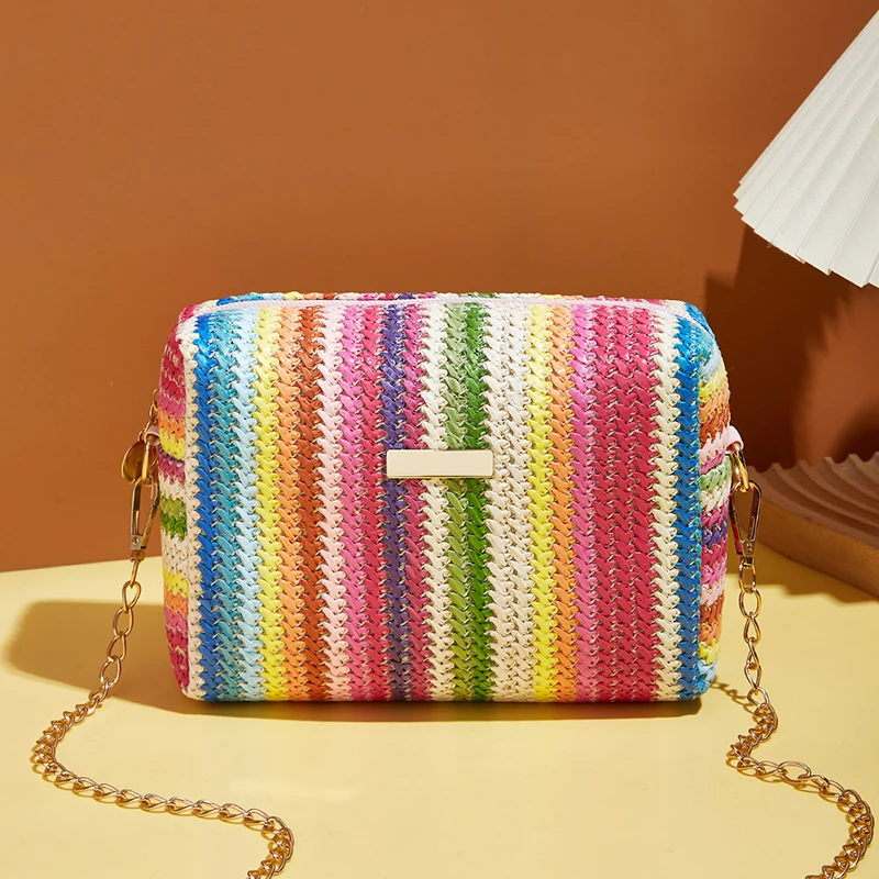 Straw Twist Knitted Sling Bag 2