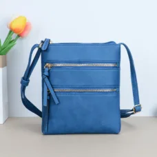 Vegan Leather Bohemian Tassel Zip Sling Bag 2