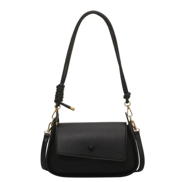 Vegan Leather Chic Stride Knot-Accent Flap Bag 3