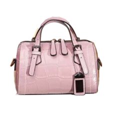 Genuine Cow Leather Shoulder/Crossbody Bag - Vintage Hobo with Crocodile Pattern 6