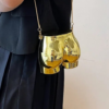 Gold & Silver Acrylic Butt-Shaped Evening Shoulder Bag 1