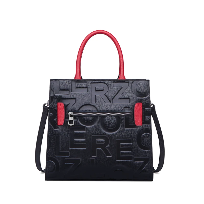 Genuine Leather Alphabet Aura Tote 2