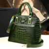 Genuine Leather Croc-Embossed Trapeze Bag 2