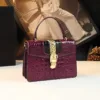 Genuine Leather Chic Golden Accent Flap Bag 2