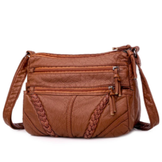 Vegan Leather Boho Braided Sling Bag